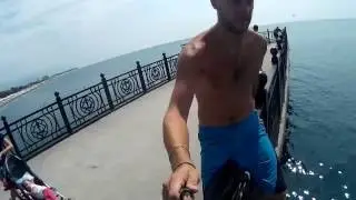 Опаснейший прыжок на черном море, слабонервным не смотреть