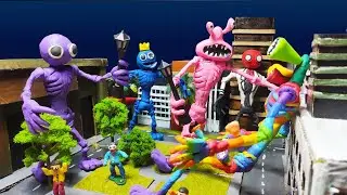 😱Making SIREN HEAD x RAINBOW FRIENDS in the city |Leovincible & Trevor Henderson Creatures with Clay