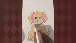 Easy Animal(PUPPPY) Drawing/ World of Colors