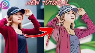Picsart portrait cartoon photo editing tutorial