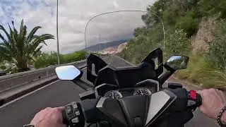 Залипательное путешествие POV на Honda Forza 350 по Адехе