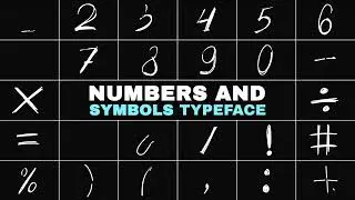 Numbers and Symbols Typeface