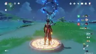 Genshin Impact - Zhongli with harpastum ring puzzle and treasure chest