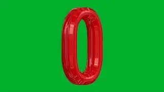 Number 0 Loop Copyright Free Green Screen/Chroma Key