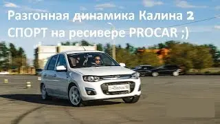 Реальная динамика Kalina 2 sport. Ресивер PRO.CAR. ПАУК PRO.CAR