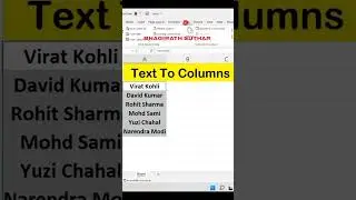 Use Of Flash Fill In Excel | Split First Name And Last Name   
