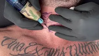 Brutal Neck Tattoo | Time lapse