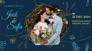 Plantilla editable invitación boda #1 - Gratis