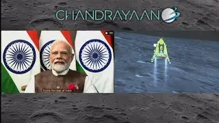 chandrayan 3 landing video. moon landing by India. india created history