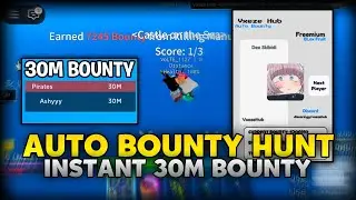 NEW!! Bloxfruits Auto BOUNTY HUNT Script | Aimbot skill, Teleport to player, Instant 30m Bounty