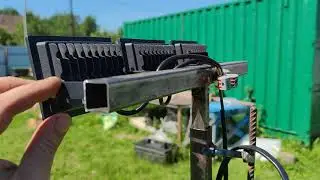 DIY telescopic floodlight.