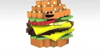 Hi burger IM A COW (Minecraft animation)