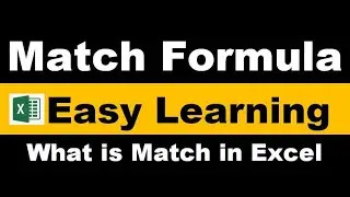 What is Match in Excel |  Match Formula In Hindi | Match Static | Match Dynamic