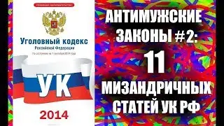 11 МУЖЕНЕНАВИСТНИЧЕСКИХ СТАТЕЙ УГОЛОВНОГО КОДЕКСА РФ (Антимужские законы #2)