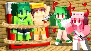 GEFESSELTER OrKsui und Uthi VS VERRÜCKTE MÄDCHEN in Minecraft!