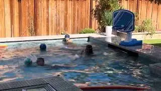 DJ Ella Quynn playing pool basketball