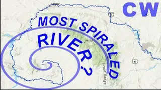 Most Spiraled River Flow Route in USA - Clockwise Edition