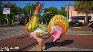 HDR 4k tour Calle Ocho Miami Little Havana 2024 #calleocho