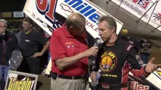 Lincoln Speedway 410 Sprint Car Victory Lane 9-24-16