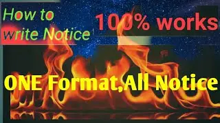 How to write Notice  #Notice #one formart#All notice # for students