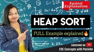 Heap Sort Algorithm in Data Structures in Hindi | Heapsort full example explained in DAA #heapsort