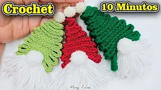 ¡Teje este Adorable Gnomo Navideño en SOLO 10 Minutos! 🎅🧶 Fácil y Rápido
