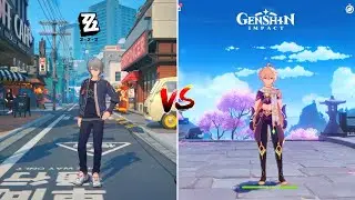 Zenless Zone Zero Vs Genshin Impact Main MC Wise Vs Aether Side By Side