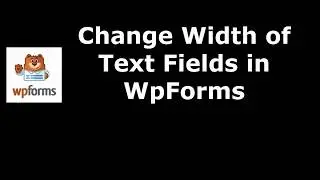 How to Change Text Fields Width in WpForms