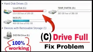 C Drive Is Full How To Free Up Space | C Drive Full Ho Jata Hai | Windows 7/10/11
