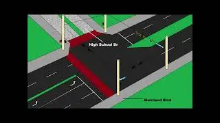 Mainland Blvd at High School Dr 3D Intersection