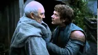 Theon arrives at the farmer's house