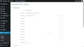 Grammar Test - Create a section