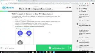 MuleSoft, WT 4-2: Connect to data (MySQL database)
