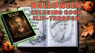 New Halloween Coloring Book First Look Inside // DEMONS, GHOSTS AND GLAMOUR