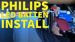 LED Batten Install - Workbench Lighting Improvement. Philips T5 LED BN058C