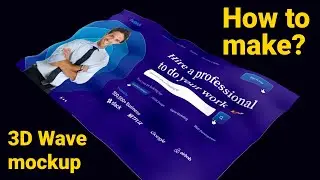3D Wave mockup for UI Designer