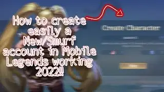 How to Create a new/Smurf account in Mobile Legends 2022 working.