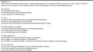 DTB B2 C1 Beruf Prüfungsvorbeitung Hören Teil 4 Aufgaben 36-40 Übungen 7