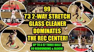99 7'3 2-WAY STRETCH GLASS CLEANER DOMINATES THE REC! NBA 2K21 Next Gen Best Tall Center Build
