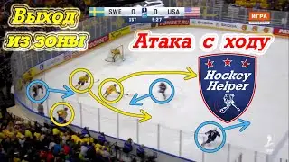Выход из зоны и атака с ходу в хоккее