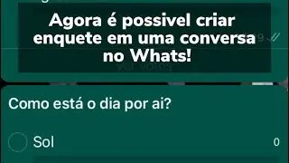 Aprenda a criar enquete no WhatsApp!