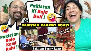 Pakistan Railway Roast🔥 | Pakistan Funny Roast | Pakistan Funny Railway | Indian Americans React🤣