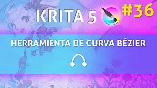 Krita 5 Course - Bézier Curve Tool #36 | Learn from Scratch | 2025