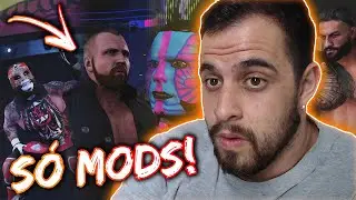 MOSTRANDO OS MODS NA PORRADA! | WWE 2K19 COM MODS