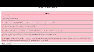 MySQL said Cannot connect invalid settings error | XAMPP phymyadmin #code #phpmyadmin