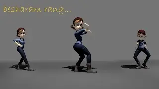 Besharam rang dance 3d animation shot