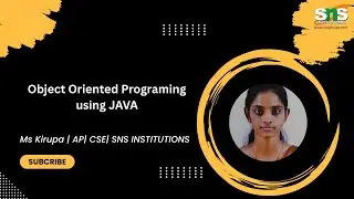 Byte Stream and Character Stream | OOPS in Java | SNS INSTITUTIONS