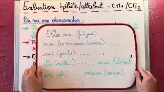 Pour l’évaluation sur les adjectifs@LescoursdeSandra