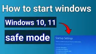 How to open safe mode in  windows 10/11