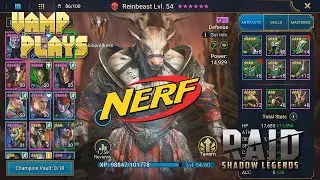 RAID: Shadow Legends | Reinbeast Nerf!! | Vamp Plays